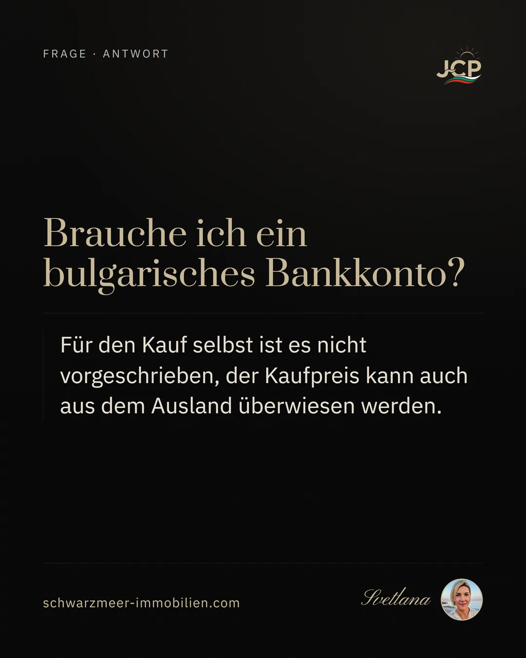 Brauche ich ein bulgarisches Bankkonto?