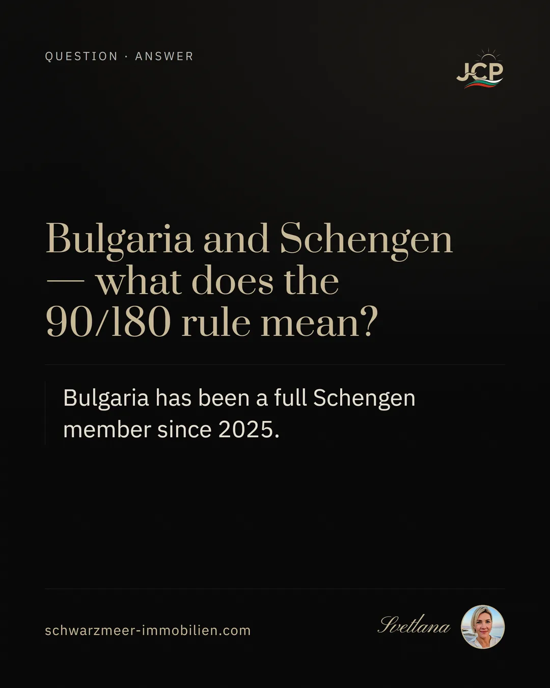 Bulgaria and Schengen — what does the 90/180 rule mean?