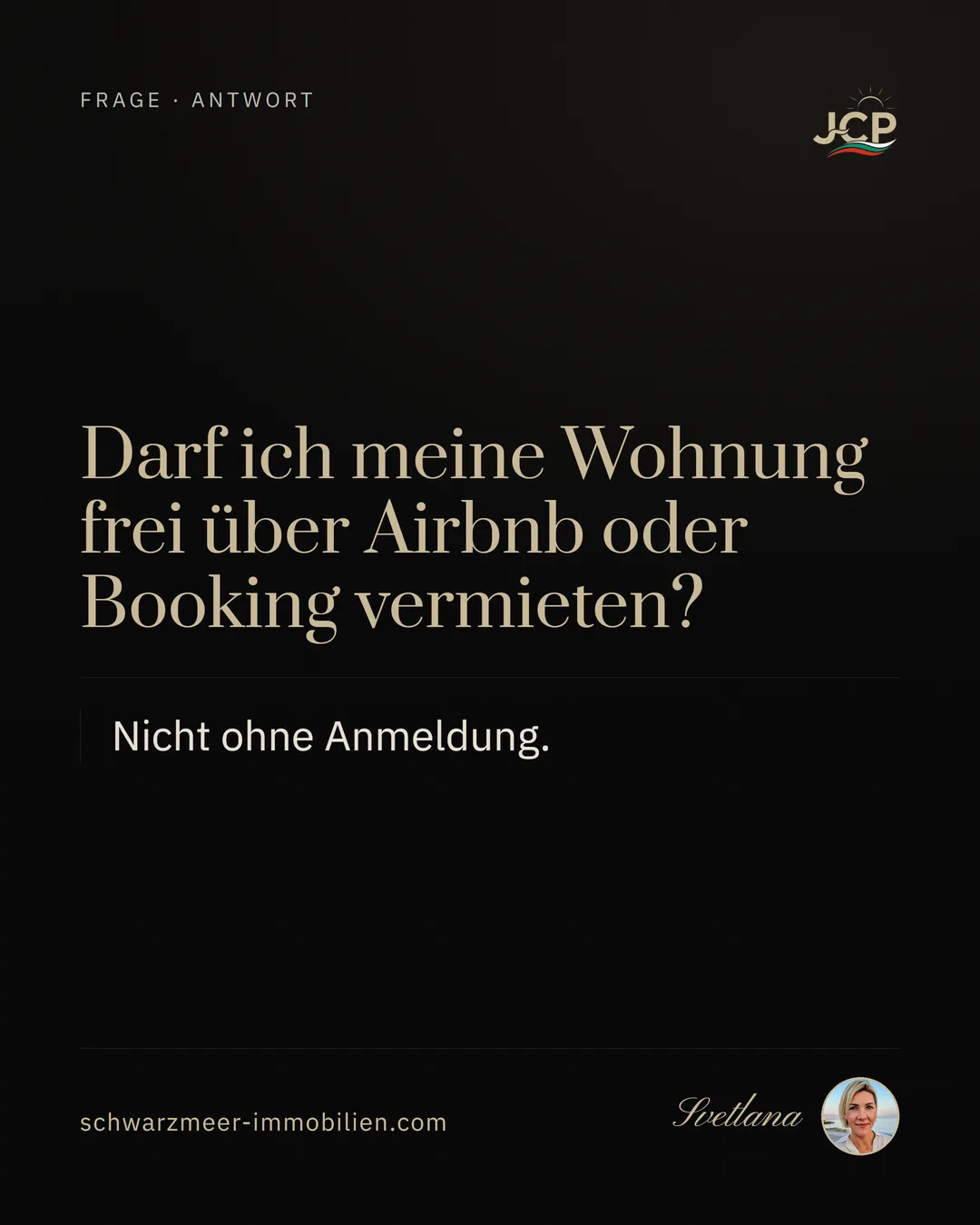 Darf ich meine Wohnung frei über Airbnb oder Booking vermieten?