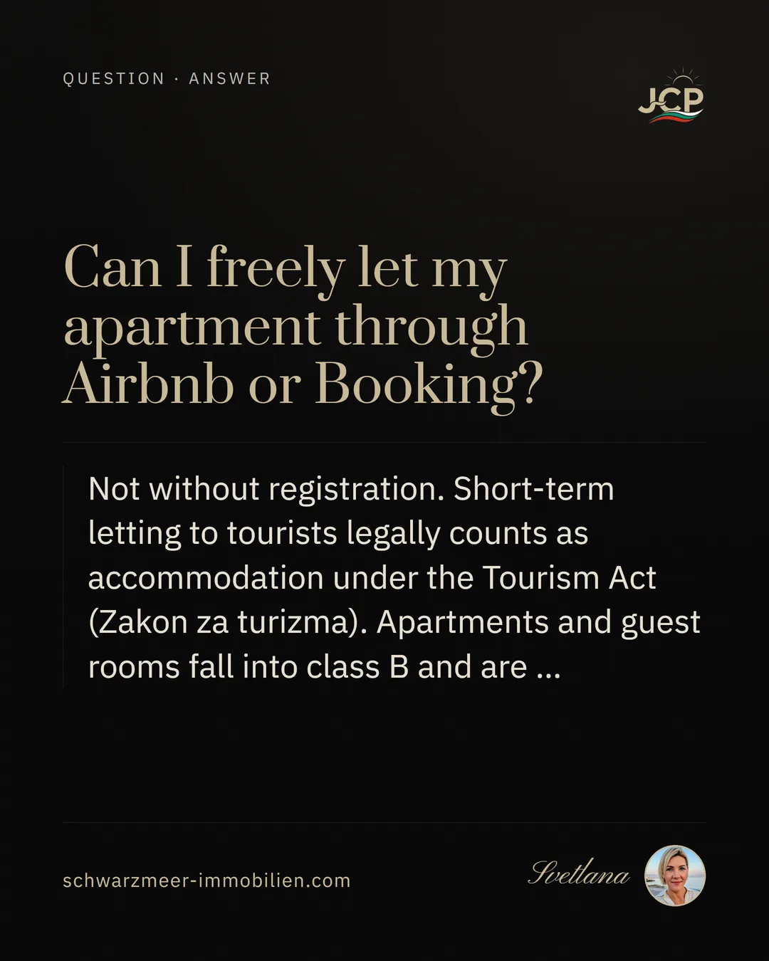 Can I freely let my apartment through Airbnb or Booking?