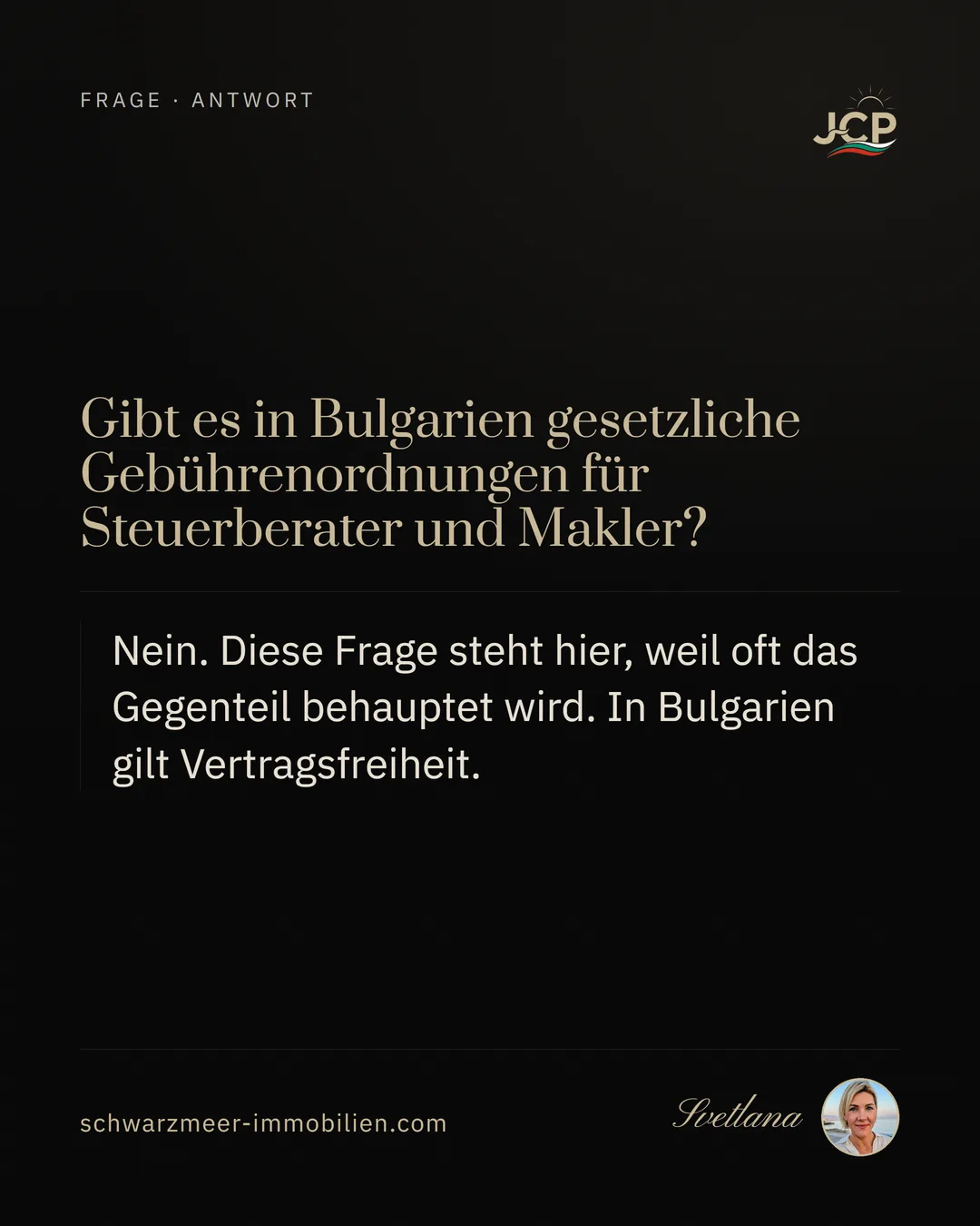 Gibt es in Bulgarien gesetzliche Gebührenordnungen für Steuerberater und Makler?