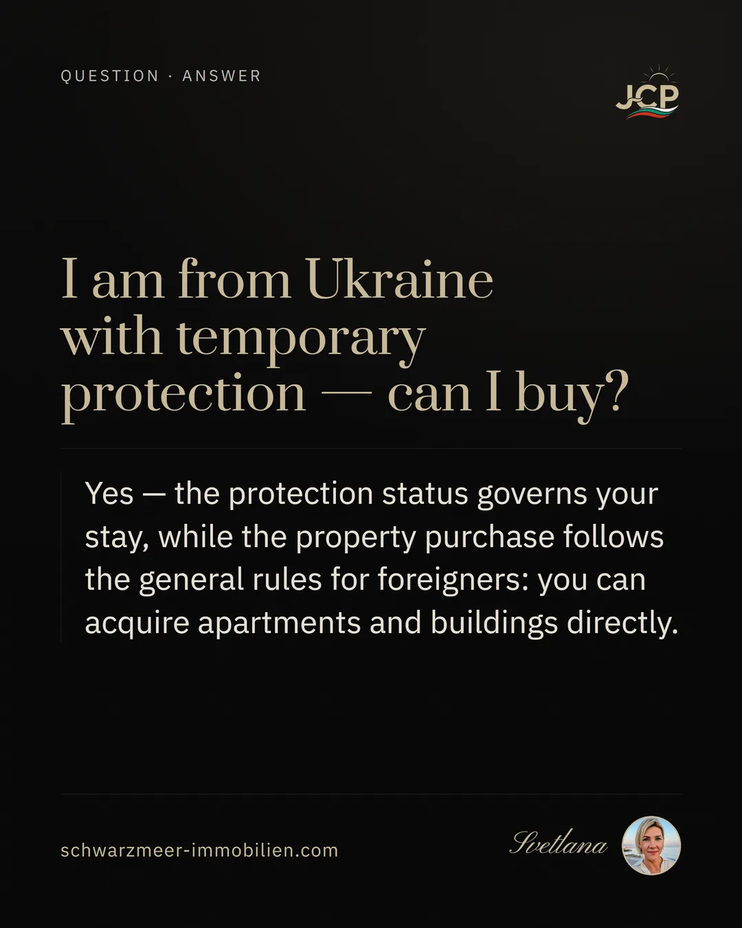 I am from Ukraine with temporary protection — can I buy?