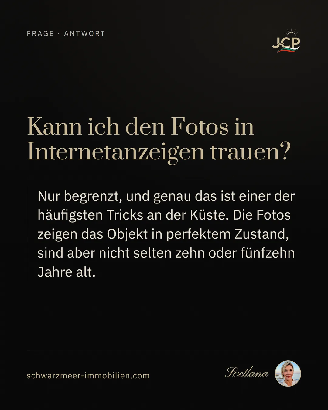 Kann ich den Fotos in Internetanzeigen trauen?
