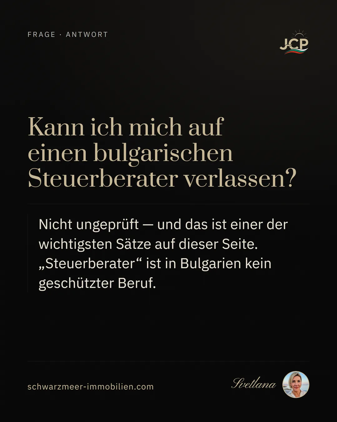 Kann ich mich auf einen bulgarischen Steuerberater verlassen?