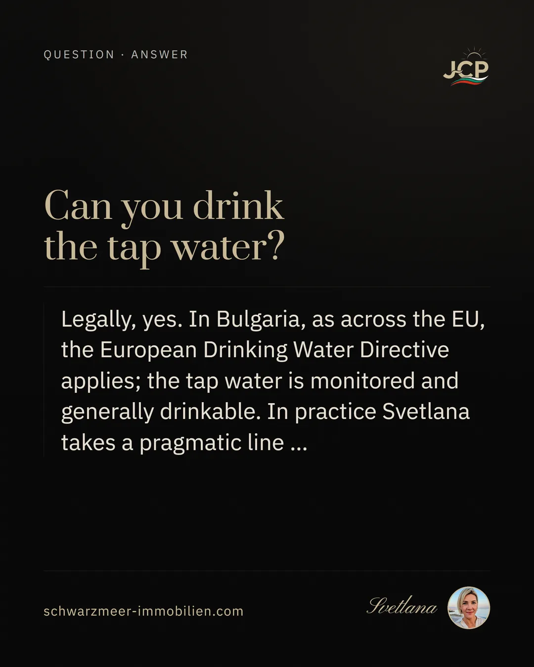 Can you drink the tap water?