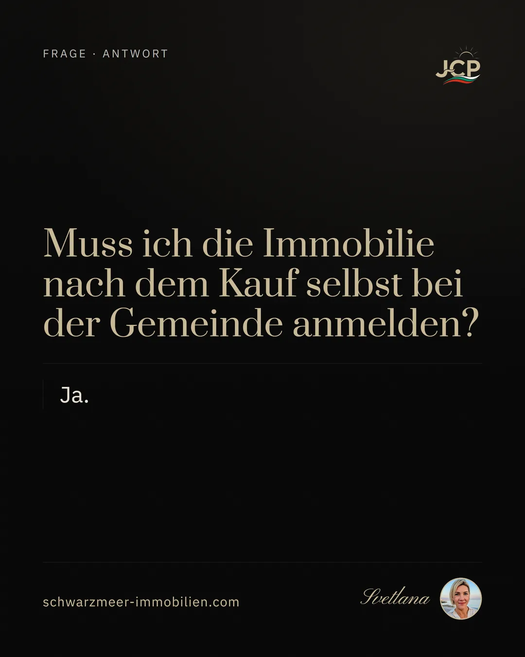 Muss ich die Immobilie nach dem Kauf selbst bei der Gemeinde anmelden?