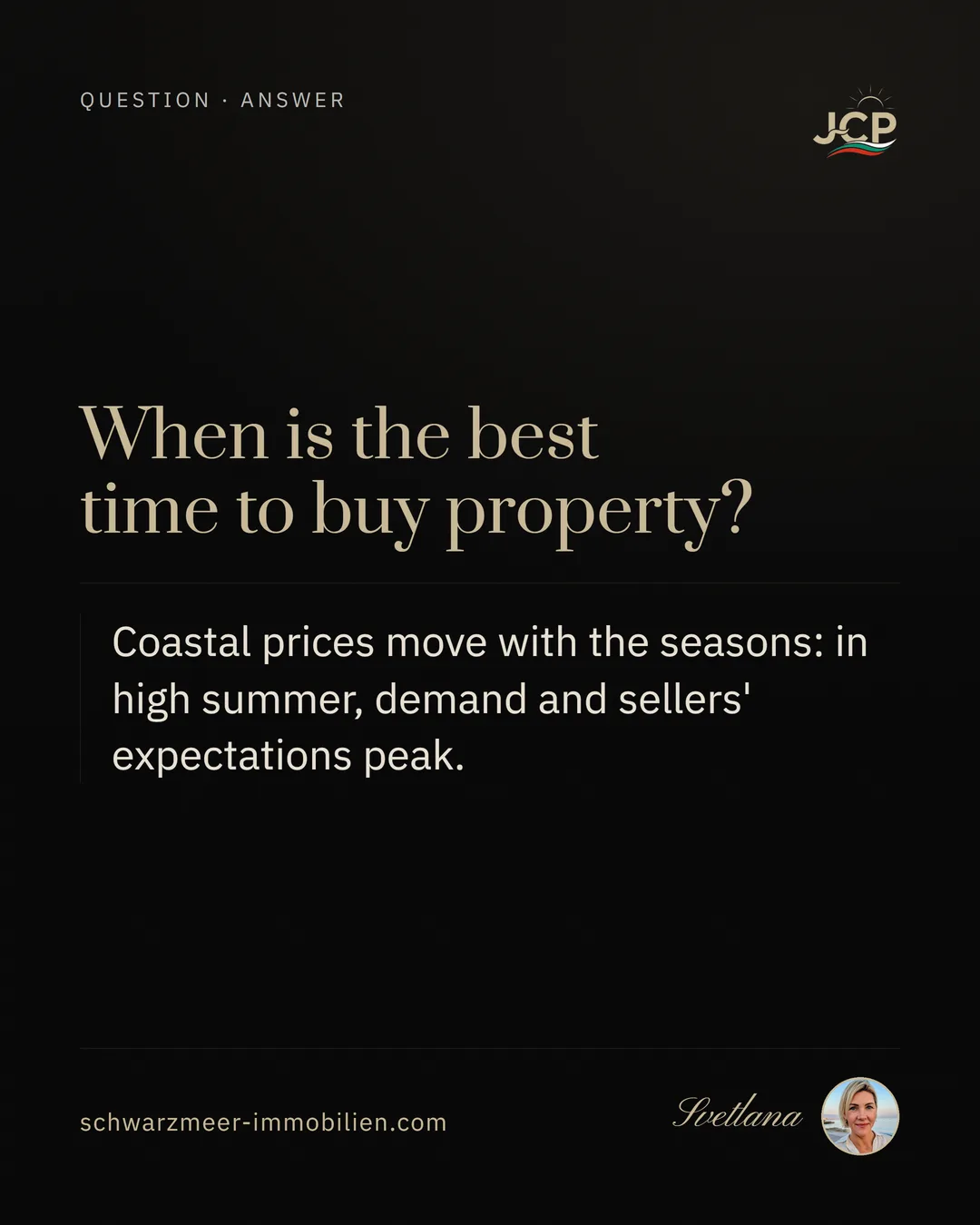 When is the best time to buy property?