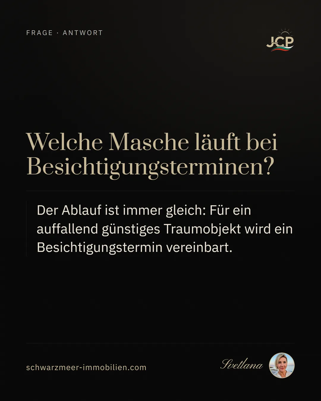 Welche Masche läuft bei Besichtigungsterminen?