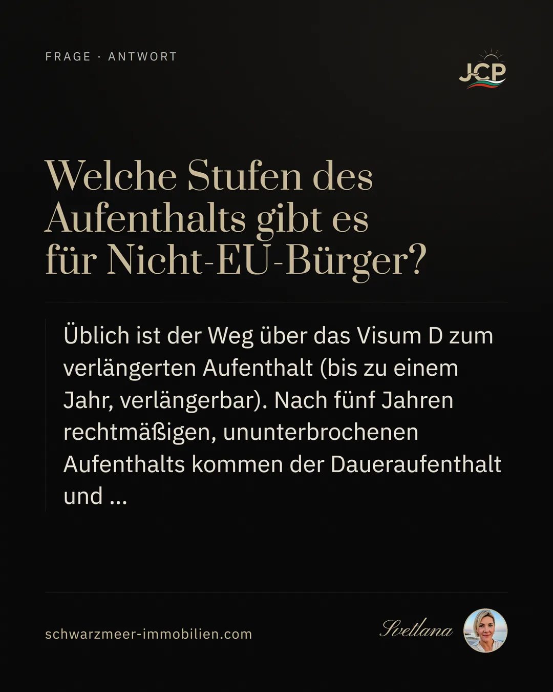 Welche Stufen des Aufenthalts gibt es für Nicht-EU-Bürger?