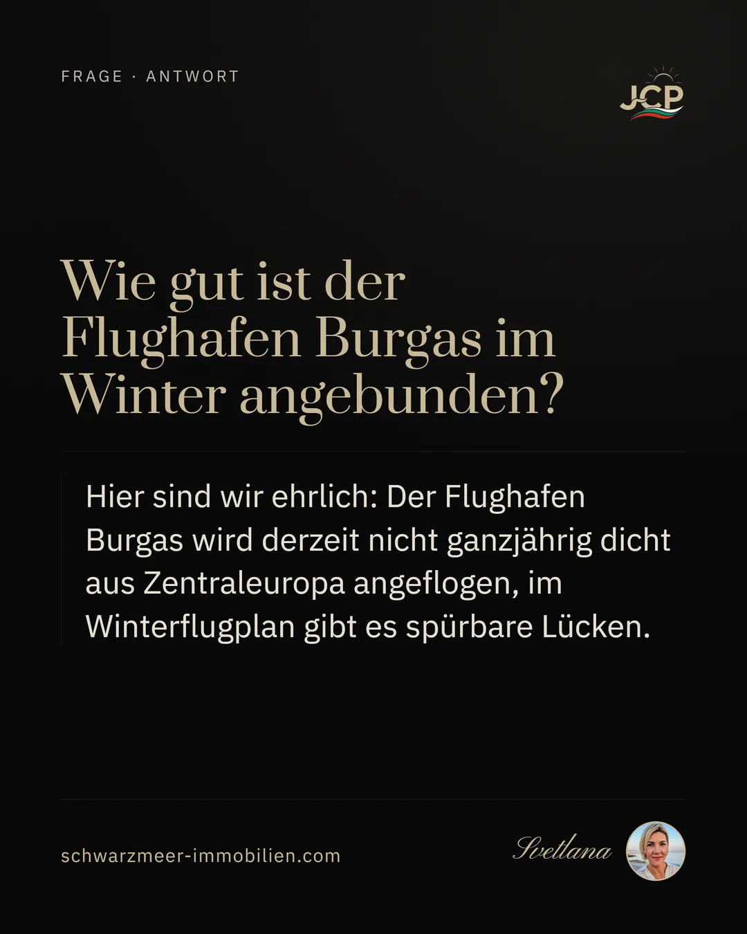 Wie gut ist der Flughafen Burgas im Winter angebunden?