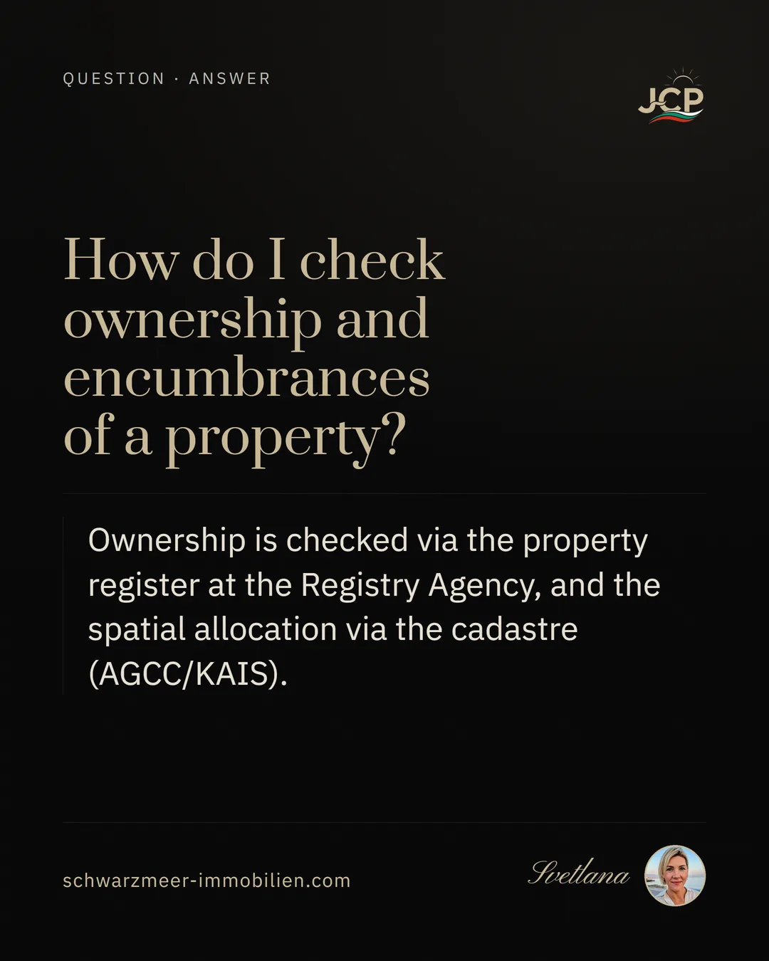 How do I check ownership and encumbrances of a property?