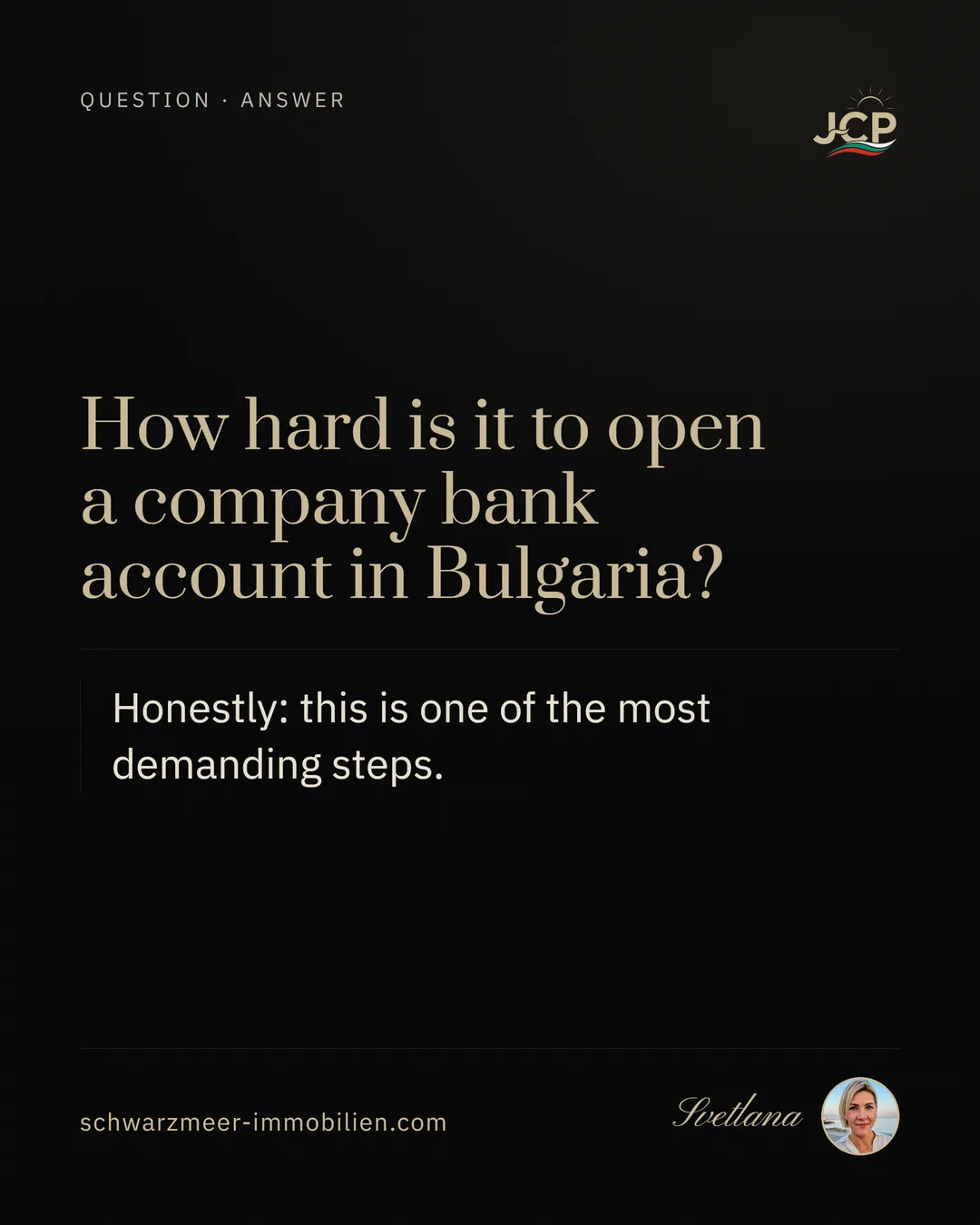 How hard is it to open a company bank account in Bulgaria?