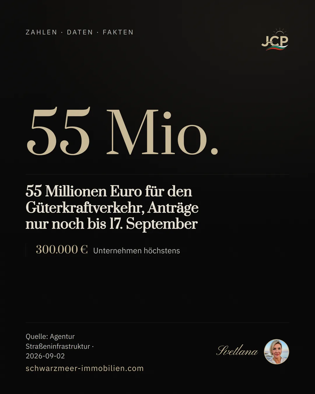55 Millionen Euro für den Güterkraftverkehr, Anträge nur noch bis 17. September