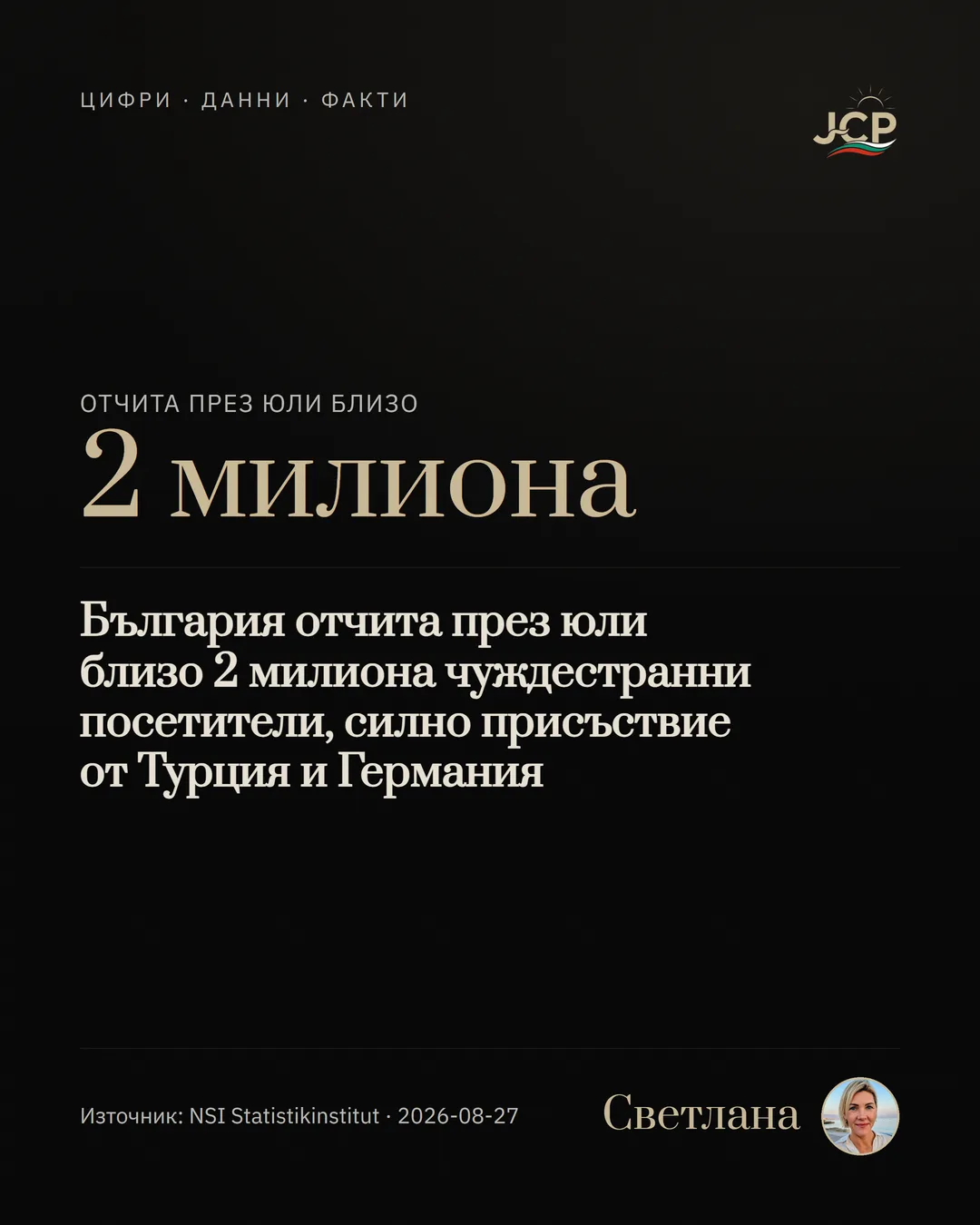 България отчита през юли близо 2 милиона чуждестранни посетители, силно присъствие от Турция и Германия