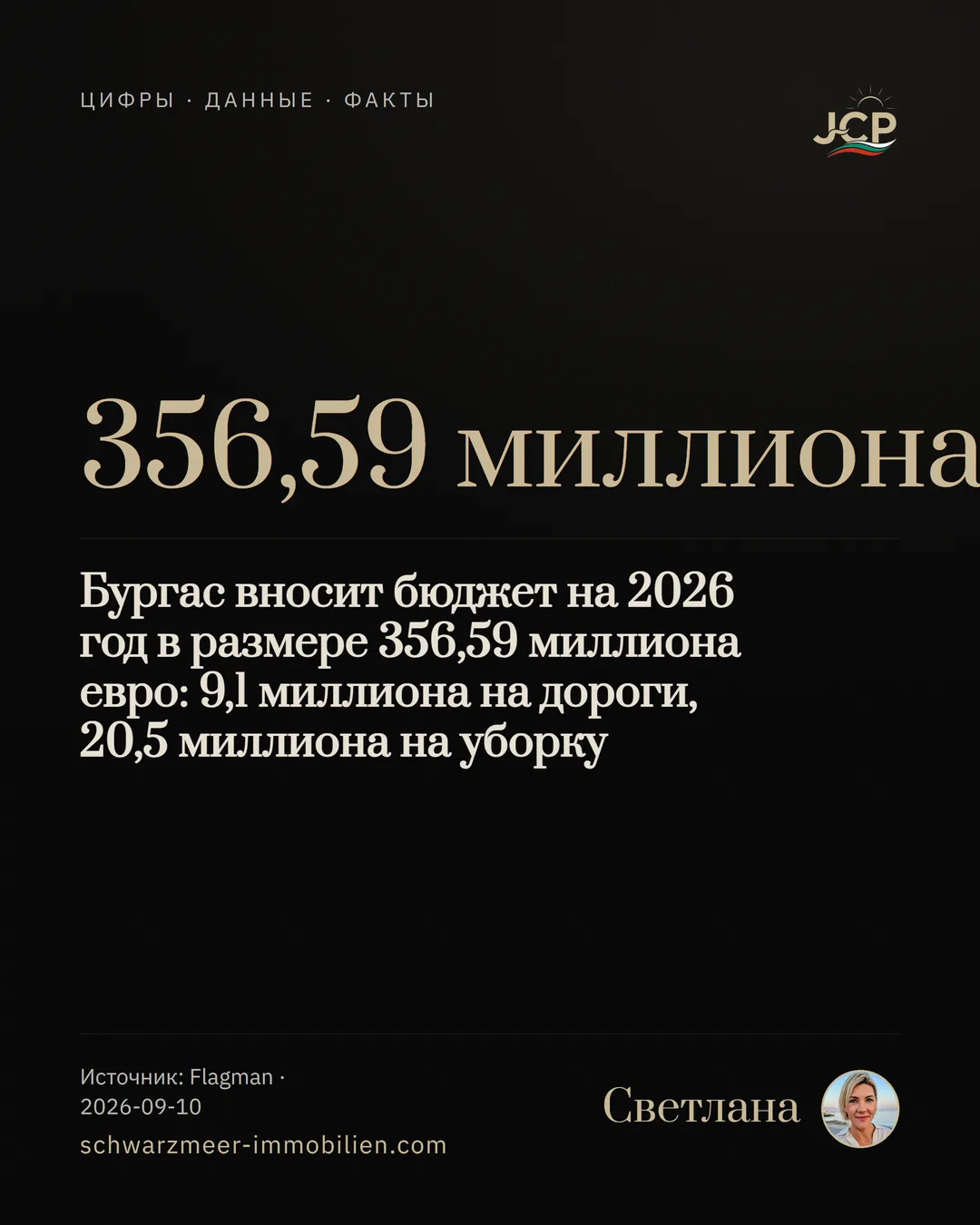 Бургас вносит бюджет на 2026 год в размере 356,59 миллиона евро: 9,1 миллиона на дороги, 20,5 миллиона на уборку