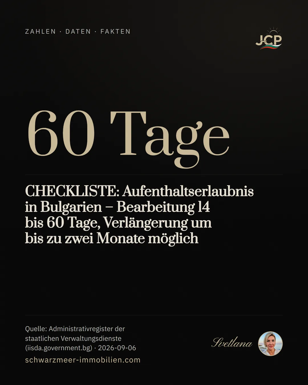 CHECKLISTE: Aufenthaltserlaubnis in Bulgarien – Bearbeitung 14 bis 60 Tage, Verlängerung um bis zu zwei Monate möglich