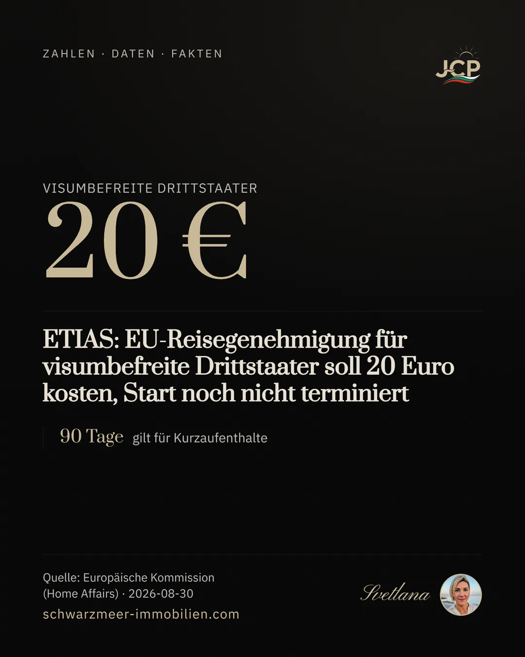 ETIAS: EU-Reisegenehmigung für visumbefreite Drittstaater soll 20 Euro kosten, Start noch nicht terminiert