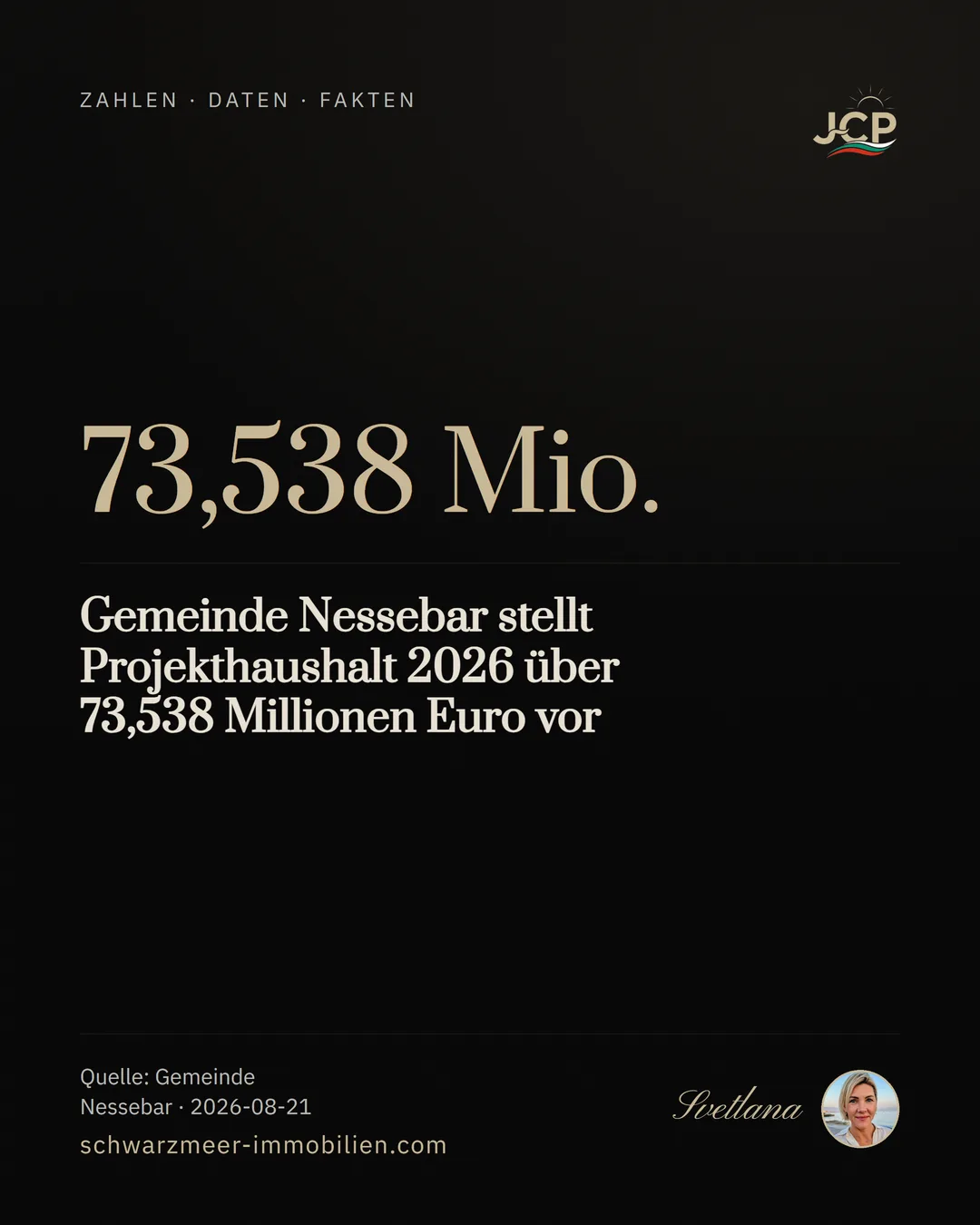 Gemeinde Nessebar stellt Projekthaushalt 2026 über 73,538 Millionen Euro vor