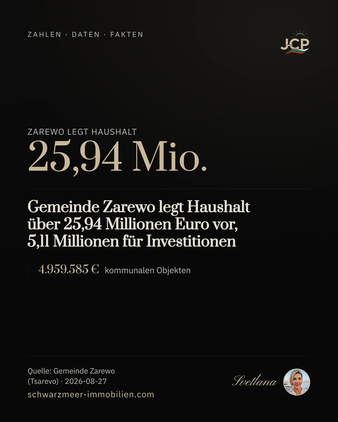 Gemeinde Zarewo legt Haushalt über 25,94 Millionen Euro vor, 5,11 Millionen für Investitionen