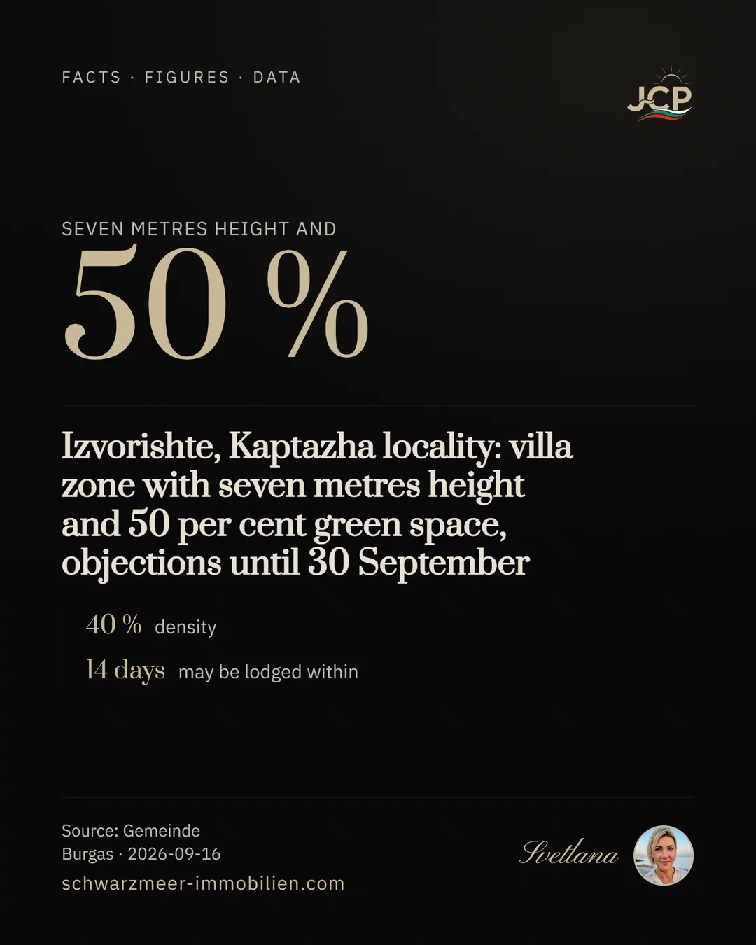 Izvorishte, Kaptazha locality: villa zone with seven metres height and 50 per cent green space, objections until 30 September