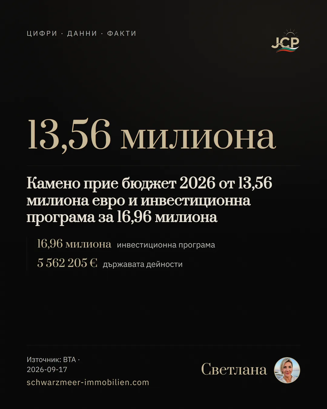 Камено прие бюджет 2026 от 13,56 милиона евро и инвестиционна програма за 16,96 милиона