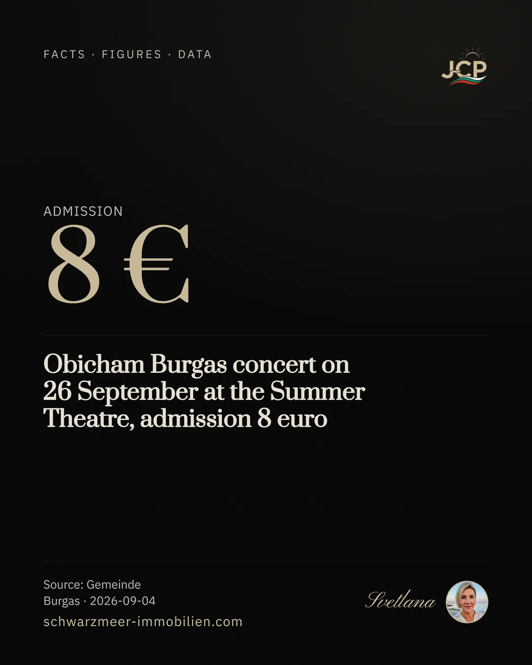Obicham Burgas concert on 26 September at the Summer Theatre, admission 8 euro
