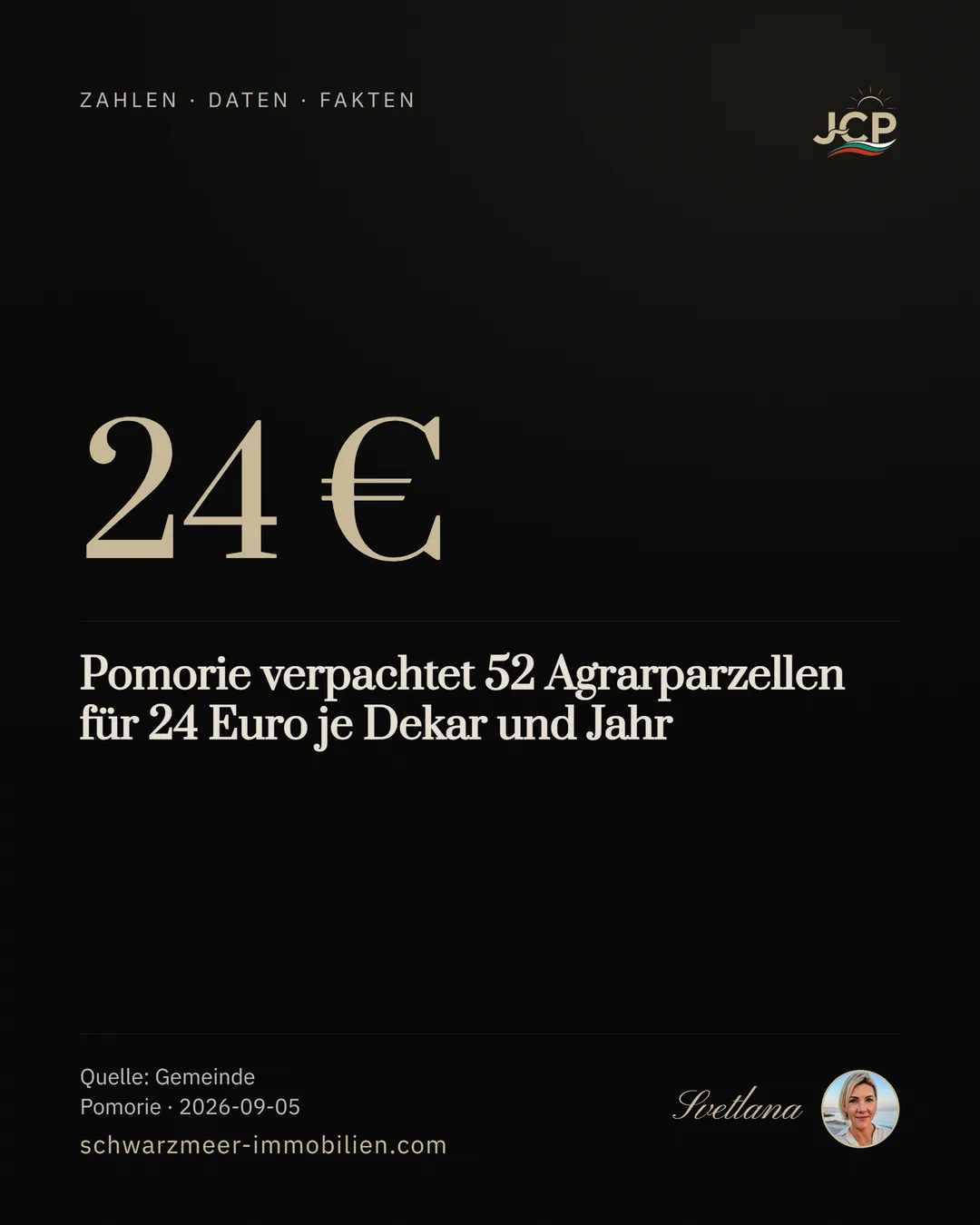 Pomorie verpachtet 52 Agrarparzellen für 24 Euro je Dekar und Jahr