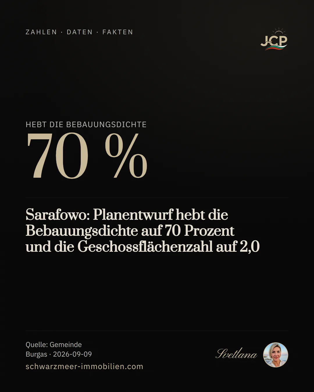 Sarafowo: Planentwurf hebt die Bebauungsdichte auf 70 Prozent und die Geschossflächenzahl auf 2,0