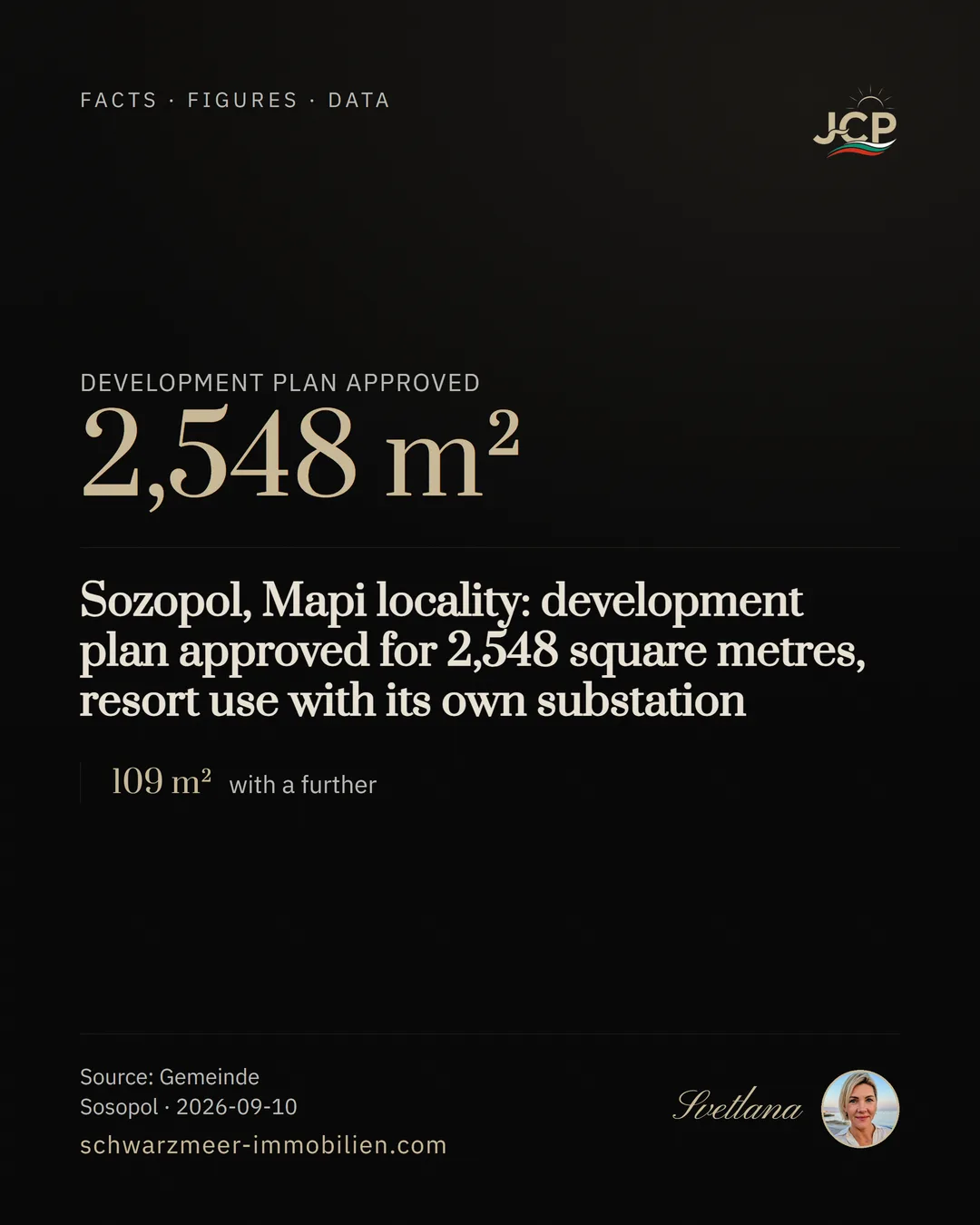 Sozopol, Mapi locality: development plan approved for 2,548 square metres, resort use with its own substation