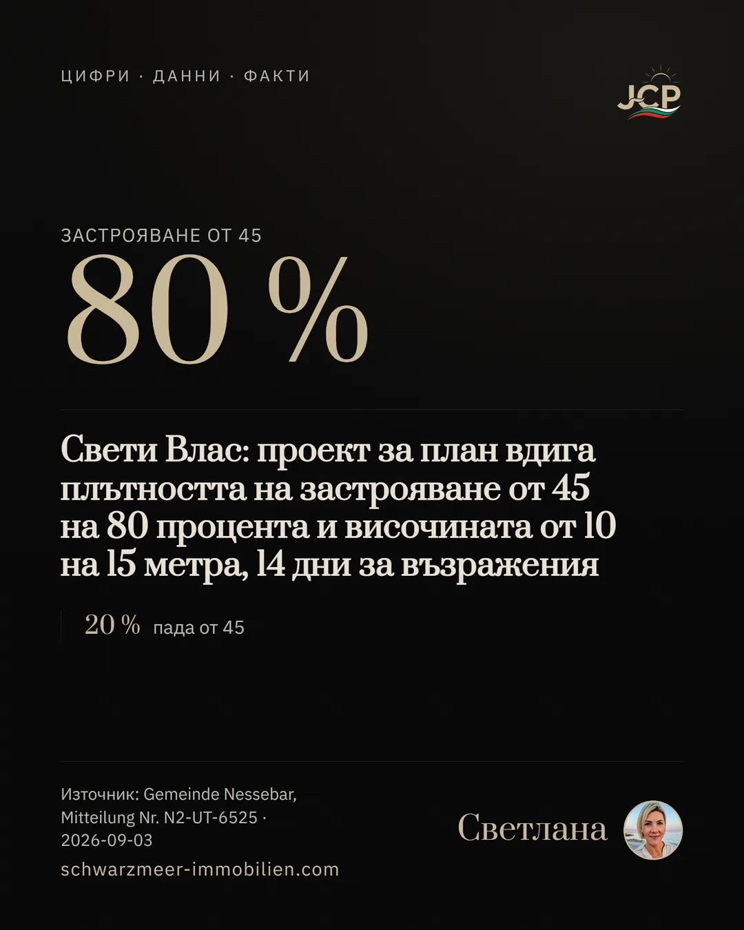 Свети Влас: проект за план вдига плътността на застрояване от 45 на 80 процента и височината от 10 на 15 метра, 14 дни за възражения