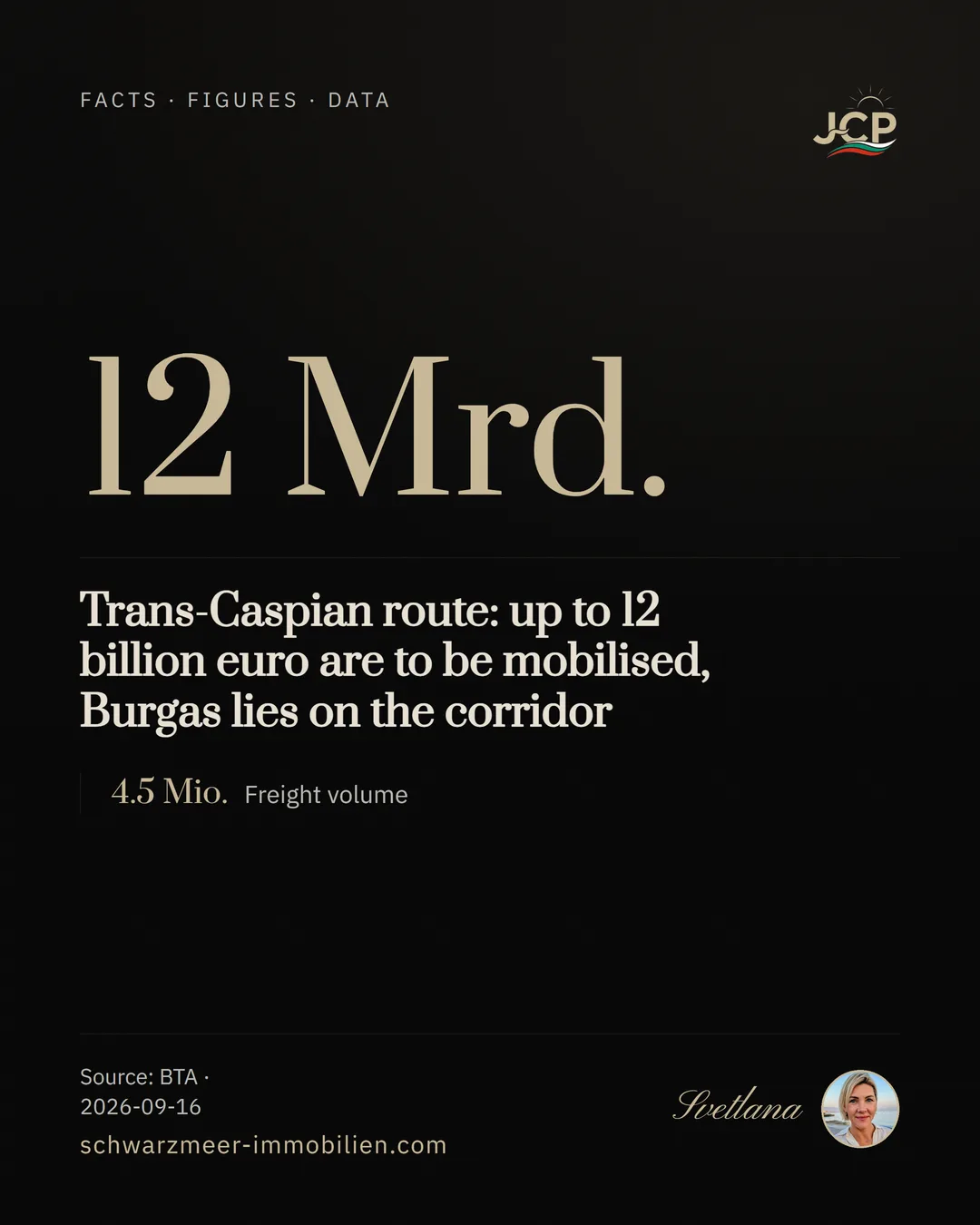 Trans-Caspian route: up to 12 billion euro are to be mobilised, Burgas lies on the corridor