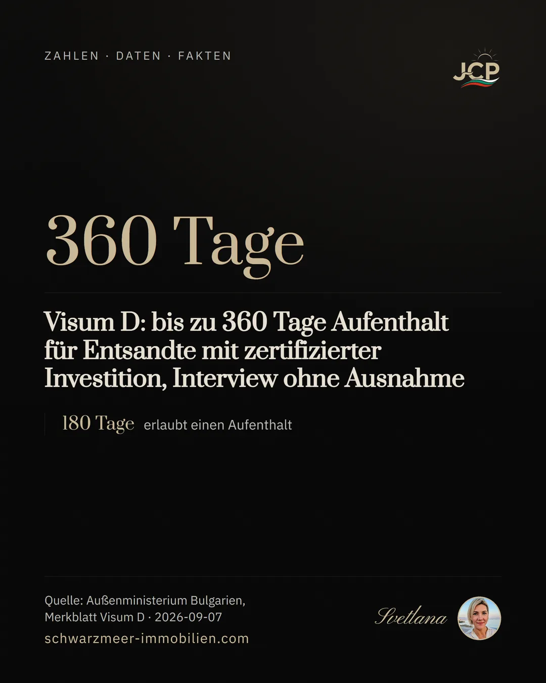 Visum D: bis zu 360 Tage Aufenthalt für Entsandte mit zertifizierter Investition, Interview ohne Ausnahme