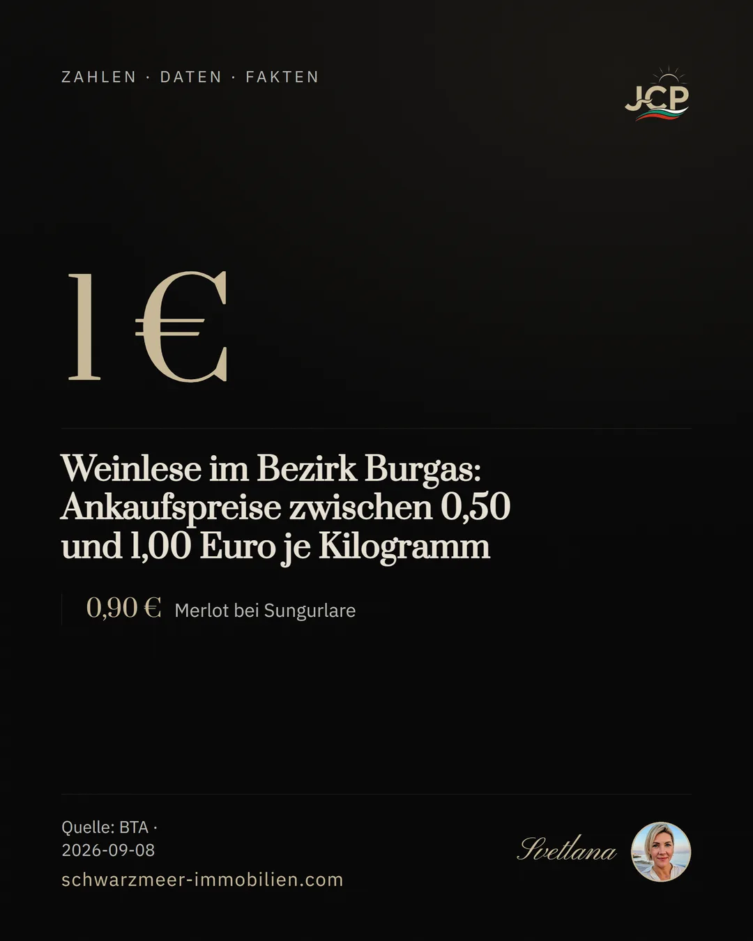Weinlese im Bezirk Burgas: Ankaufspreise zwischen 0,50 und 1,00 Euro je Kilogramm