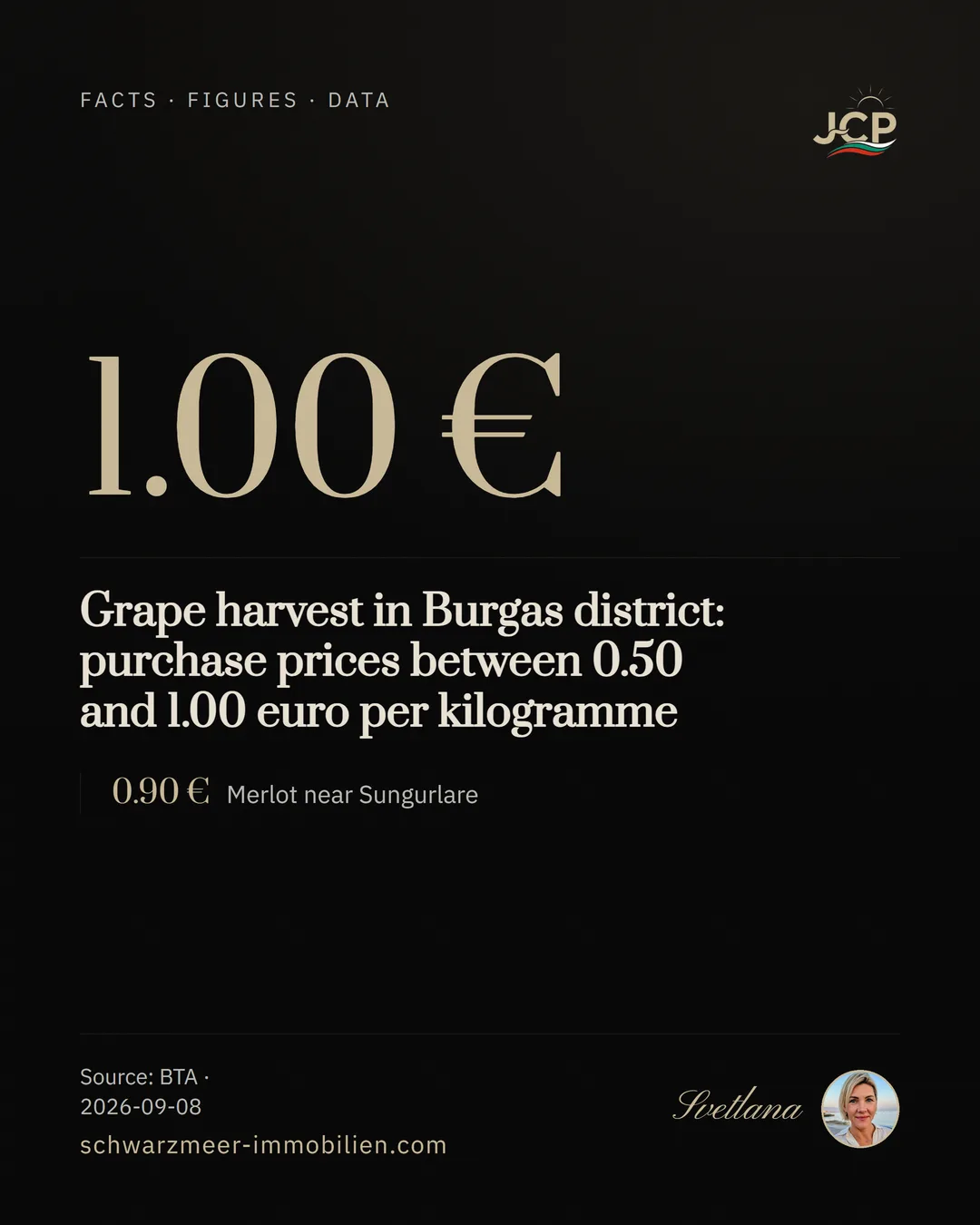 Grape harvest in Burgas district: purchase prices between 0.50 and 1.00 euro per kilogramme